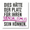 Sticker - Vandalismus