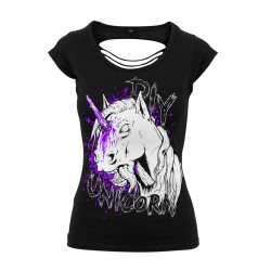 Back Cut Ladyshirt - DIY Unicorn