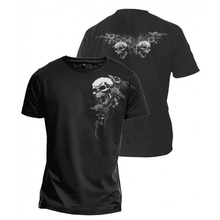 T-Shirt - Skulls and Flowers